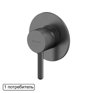 Смеситель скрытого монтажа на 1 потребитель WHITECROSS Y Y1245GM оружейная сталь